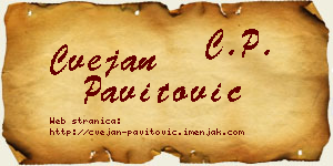 Cvejan Pavitović vizit kartica